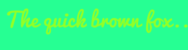 Image with Font Color 93FF26 and Background Color 26FF93